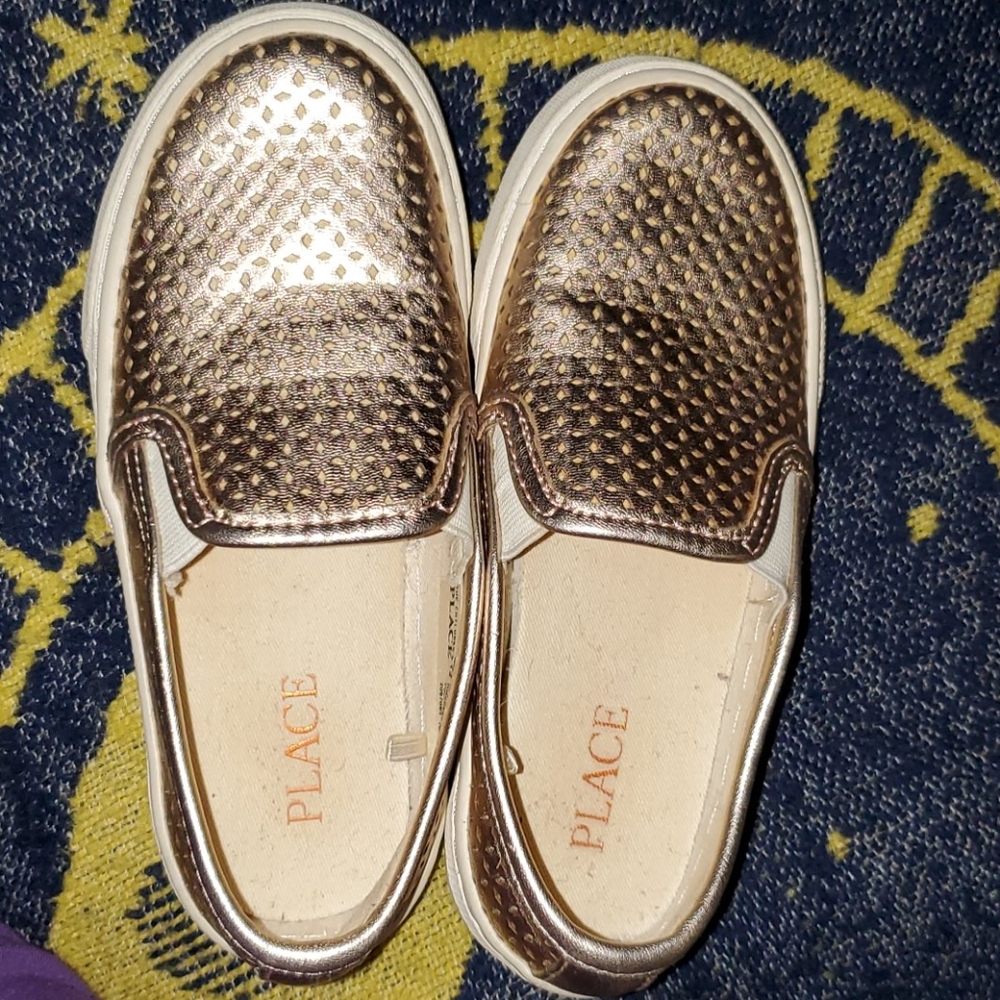 The Children's Place Sz12 Golden Shoes